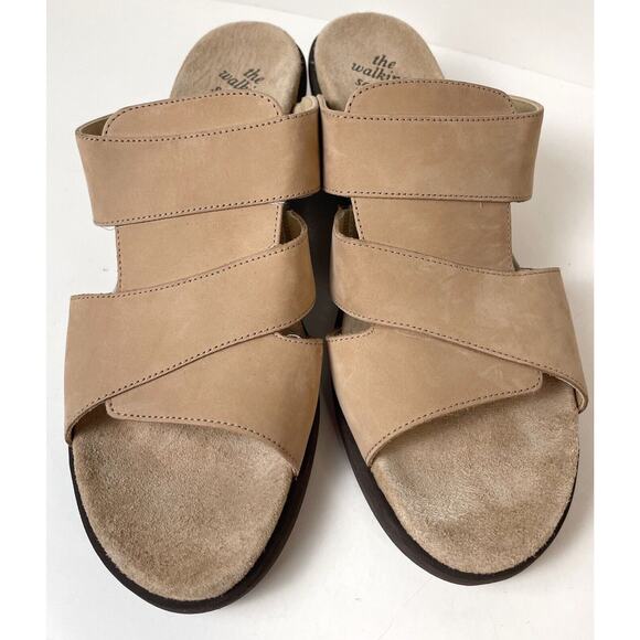 Rockport Sandals Womens 8.5 M Tan Nubuck Leather Wedge Walking Comfort Shoes - Picture 2 of 8